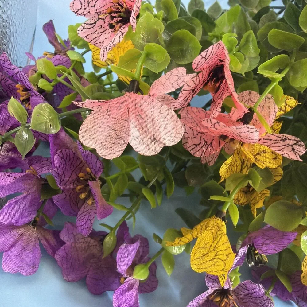 Artificial Flowers for Outdoors UV Resistant Fake Plants 6 Colors Included In $